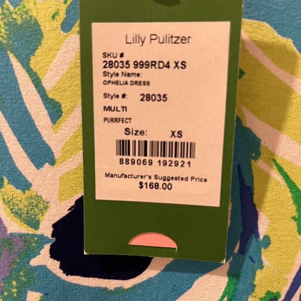 NWT Lilly Pulitzer Turquoise Ophelia Mini Swing Dress XS - Picture 6 of 6